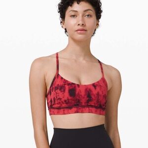 Red tie dye lululemon y bra
